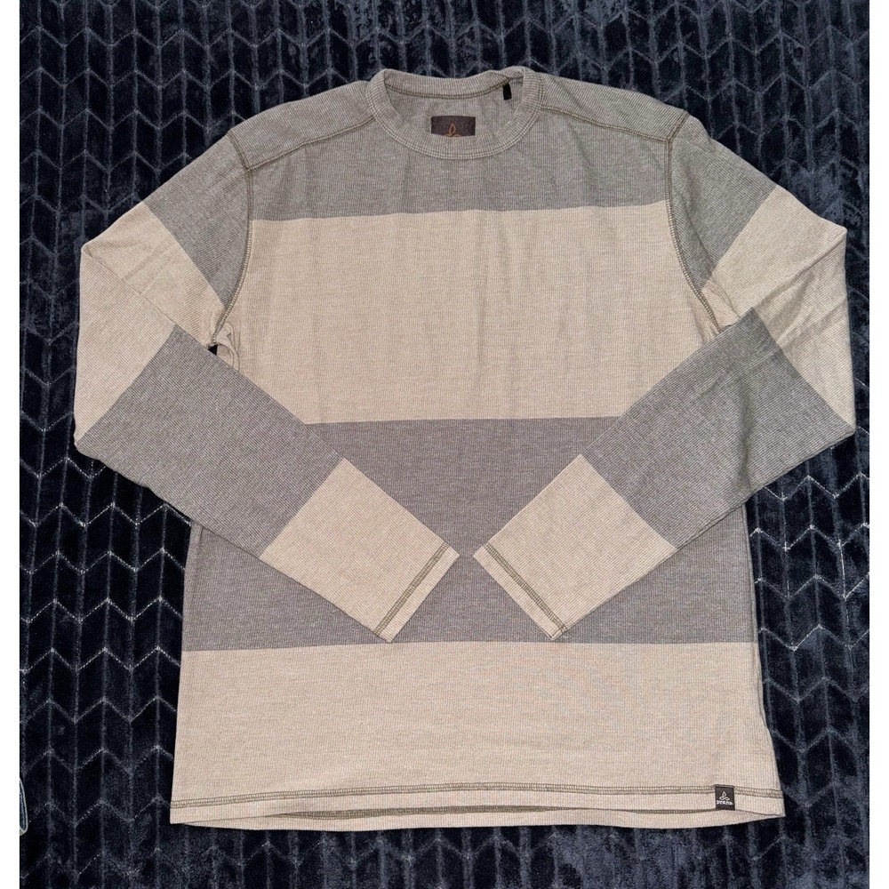 PrAna Sweater Mens Crew Neck Pullover Organic Cotton‎ Blend Size Large